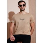 Buratti Pamuklu Slim Fit Bisiklet Yaka T Shirt Erkek T Shirt 541FOLLOW - Vizon