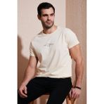 Buratti Pamuklu Slim Fit Bisiklet Yaka T Shirt Erkek T Shirt 541IFIT - Bej - XL
