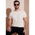 Buratti Pamuklu Slim Fit Bisiklet Yaka T Shirt Erkek T Shirt 541TACTICAL - Bej