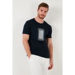 Buratti Pamuklu Slim Fit Bisiklet Yaka T Shirt Erkek T Shirt 646R7930 - Lacivert
