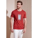 Buratti Pamuklu Slim Fit Bisiklet Yaka T Shirt Erkek T Shirt 646R7930 - Tarçın