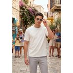 Buratti Regular Fit Bisiklet Yaka OYSHO Kumaş T Shirt Erkek T SHİRT Babalar Günü Özel 5904091