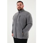 Buratti Regular Fit Dik Yaka Fermuarlı Büyük Beden Polar Hırka Erkek HIRKA 5906028B