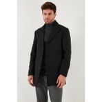 Buratti Slim Fit Apaş Yaka Astarlı Kaşe Kaban Erkek Kaban 584K1217 - Füme