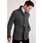 Buratti Slim Fit Cepli Pamuklu Kaşe Kaban Erkek Kaban 5841015 - XL - Siyah Desenli