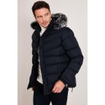 Buratti Slim Fit Suni Kürklü Çıkarılabilir Kapüşonlu Şişme Mont Erkek Mont 5761080 B