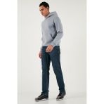 Buratti Streç Pamuklu Comfort Fit Yüksek Bel Boru Paça Jeans Erkek Kot Pantolon 4400C04TEXAS - Mavi - 31 - 32