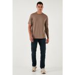 Buratti Streç Pamuklu Comfort Fit Yüksek Bel Boru Paça Jeans Erkek Kot Pantolon 4412C25TEXAS MAVİ