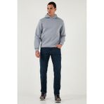 Buratti Streç Pamuklu Comfort Fit Yüksek Bel Boru Paça Jeans Erkek Kot Pantolon 4413C41TEXAS - Lacivert - 31 - 32