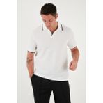 Buratti Streç Pamuklu Regular Fit Şerit Detaylı Polo Yaka T Shirt Erkek POLO YAKA T SHİRT 5902768 - XL - Ekru