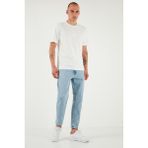 Buratti Streç Pamuklu Slim Fit Normal Bel Boru Paça Jeans Erkek Kot Pantolon 5900S601MILANO - Açık Mavi - 32