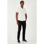 Buratti Streç Pamuklu Slim Fit Normal Bel Dar Paça Jeans Erkek Kot Pantolon 1120S01NAPOLI - Siyah - 29 - 30