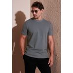 Buratti Streç Pamuklu Slim Fit Sıfır Yaka T Shirt Erkek T Shirt 5902639 - Açık Haki