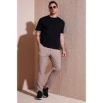 Buratti Streç Regular Fit Normal Bel Düz Paça Jogger Pantolon Erkek Pantolon CF25617801 - Bej - 2XL