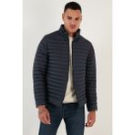 Buratti Su Itici Slim Fit Cepli Dik Yaka Şişme Mont Erkek Mont 649010 - Lacivert