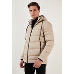 Buratti Su Itici Slim Fit Soğuğa Ve Rüzgara Dayanıklı Kapüşonlu Şişme Mont Erkek Mont 649005