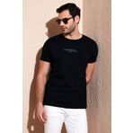 Buratti Yazı Baskılı Bisiklet Yaka % 100 Pamuk Slim Fit T Shirt Erkek T Shirt Babalar Günü Özel 541ıfıt