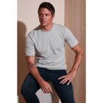 Buratti Yazı Detaylı Pamuklu Regular Fit Bisiklet Yaka T Shirt Erkek T Shirt 59020203 - Kül Rengi