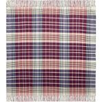 Burberry Ekose Desenli Yün Kaşmir Karışımlı, Püsküllü Lüks Battaniye - Kırmızı - 140 x 140 cm
