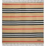 Burberry Icon Stripe Kaşmir Yün Karışım Lüks Battaniye - Bej - 140 x 140 cm