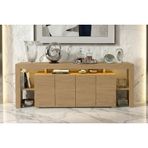 BURC LEDLİ TV ÜNİTESİ 200 CM, Meşe