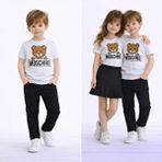 Burçak Butik Bayramlık Erkek Çocuk Kardeş Kombin Tişört - Pantolon Alt Üst 2 Parça Takım - Mevsimlik - 3 - 4 Yaş - Beyaz - Siyah