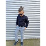Burçak Butik Erkek Çocuk Uzun Kol Siyah Gömlek / Ekose Pantolon / Kemer 3'lü Takım - 9 - 10 Yaş - Siyah - Gri