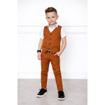 Burçak Butik Gabardin Yelek / Gömlek / Gabardin Pantolon / Kemer 4 Parça Takım - Erkek Çocuk Bayramlık - 2 - 3 Yaş - Kahverengi