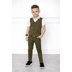 Burçak Butik Gabardin Yelek / Gömlek / Gabardin Pantolon / Kemer 4 Parça Takım - Erkek Çocuk Bayramlık - 5 - 6 Yaş - Yeşil