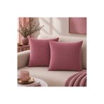 BURCIN HOME Gül Kurusu Kırlent Kılıfı İkili Set Dekoratif Modern Koltuk Kırlenti 45x45 / 50x50 / 40x40