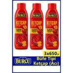 Burcu Ketçap Acı Büfe Tipi 650 gr x 3 Adet