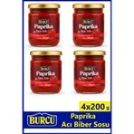 Burcu Paprika Acı Biber Sosu 200 gr x 4 Adet