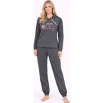 Burcumay Kadın Kapüşonlu Kışlık Gri Eşofman Pijama Takımı