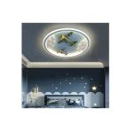 Burenze 3 Renk Kumandalı Dimmer Özellikli Led Avize Uçak Sky Model Çocuk Odası Avize Mavi