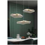 Burenze Luxury Exclusive Üçlü Yuvarlak Sarkıt Led Avize Jellyfish Salon Mutfak Oturma Odası Avize Gold Sarı