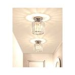 Burenze Modern Crystal Lüks Kristal Taşlı Plafonyer Tavan Avize Gümüş Krom