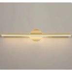 Burenze Modern Kablosuz Tak Çalıştır Ledli Pilli Aplik Banyo Tablo Ayna Aydınlatma Eskitme Gold Pil Dahildir
