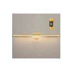 burenze Modern Kablosuz Tak Çalıştır Ledli Pilli Aplik Banyo Tablo Ayna Aydınlatma Eskitme Gold