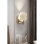 burenze Modern Luxury Kristal Taşlı Led Aplik French Gold Sarı Elektrikli Aplik