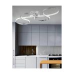 Burenze Modern Massimo Led Avize Plafonyer Tavana Sıfır Hol Antre Salon Oturma Odası Mutfak Avize Krom