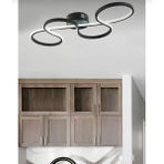 Burenze Modern Massimo Led Avize Plafonyer Tavana Sıfır Hol Antre Salon Oturma Odası Mutfak Avize Siyah