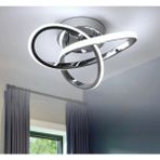 Burenze Modern Plafonyer Tavan LED Avize Krom Beyaz Işık Ledli Avize BURENZE758 - 1