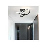 Burenze Modern Plafonyer Tavan Salon Mutfak Oturma Odası Avize Boomerang Led Avize Siyah