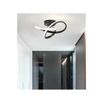 Burenze Modern Plafonyer Tavan Salon Mutfak Oturma Odası Avize Boomerang Led Avize Siyah