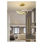 Burenze Modern Tasarım Bumerang Sarkıt Power Led Avize Antre Mutfak Salon Oturma Odası Avize Eskitme Gold