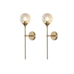 Burenze Modern Tasarım Elektrikle Çalışır Camlı Aplik 1 Adet Eskitme Gold Bal Cam