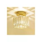 Burenze Modern Tasarım Lüks Kristal Taşlı Avize Kare Hol Antre Oturma Odası Avizesi Eskitme Gold Sarı