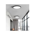 Burenze Modern Tavana Sıfır Led Avize Buz Beyazı Işık Salon Mutfak Oturma Odası Avize Siyah Metal Kasa