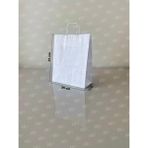 Burgu (Büklüm) Saplı 90 gr. Beyaz Kağıt Çanta - Beyaz Burgu (Büklüm) Saplı 90 gr. Kağıt Çanta - 25x12x31