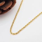 Burgu Halat Erkek Çelik Zincir Kolye 2.5 Mm Altın Renk Çok renkli